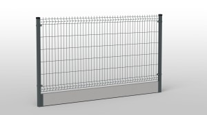 Panel ogrodzeniowy OC+RAL 1230x2500 fi 3,8 50x200mm  4 kolory