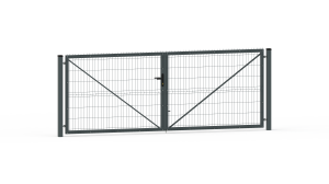 Brama dwuskrzydłowa 3D 1200x6000mm oc+ral 4 kolory