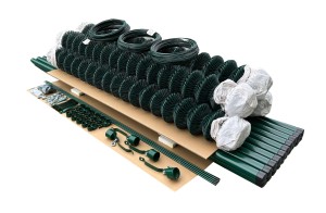 50mb ogrodzenia z siatki zielonej wys. 150cm w kompletnym zestawie 