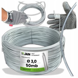 Drut naciągowy ocynkowany fi 3,0mm  50mb