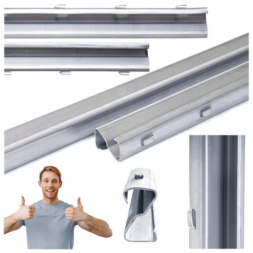 Słupek do siatki leśnej Typ Z STRONG wys 250cm 50x30x2,0mm Ocynk