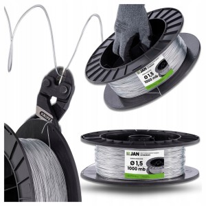 DRUT ocynkowany do PASTUCHA fi 1,5mm na szpuli 1000mb