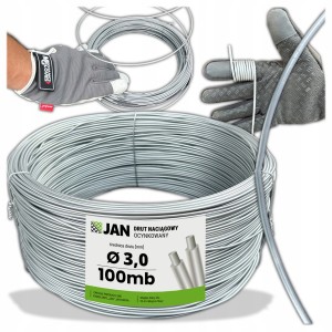 Drut naciągowy ocynkowany fi 3,0mm  100mb