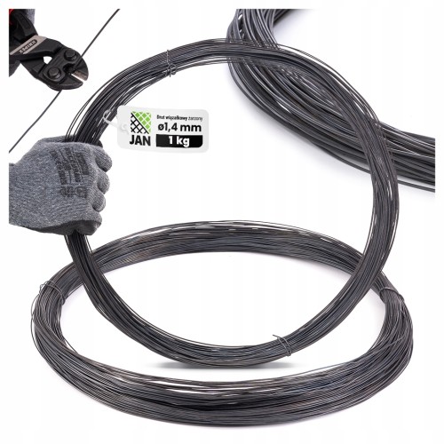 DRUT do Wiązania Zbrojenia Wiązałkowy ŻARZONY Zbrojeniowy 1,4mm 80mb 1kg