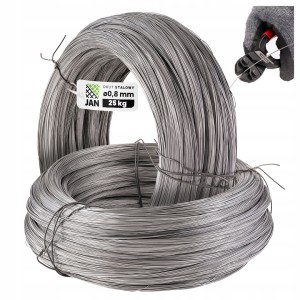 DRUT STALOWY TWARDY czarny 0,8mm Zbrojeniowy MOŻNA GO SPAWAĆ 6250mb 25kg