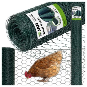 SIATKA heksagonalna na woliery dla Ptaków Kur 25x1,0mm 25m2 Hodowlana OC PCV