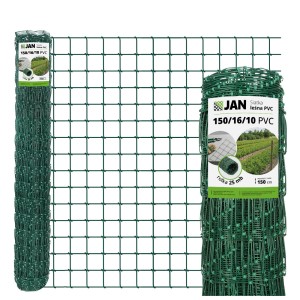 SIATKA OGRODZENIOWA węzłowa Leśna 150/16/10 ZIELONA goły PCV 25mb