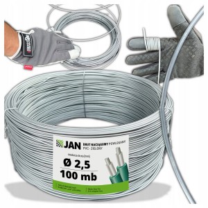 Drut naciągowy ocynkowany fi 2,5mm  100mb 