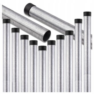 SŁUPKI ogrodzeniowe do SIATKI okrągłe fi 42x1,2mm wys 2m OCYNKOWANE pakiet 10szt