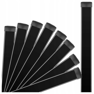 Słupek ogrodzeniowy 60x40x1,2mm H-2,0m OC+RAL 9005 czarne pakiet 8szt