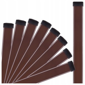 Słupek ogrodzeniowy 60x40x1,2mm H-2,2m OC+RAL 8017 brązowe pakiet 8szt