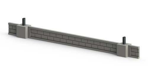Płyta betonowa cegiełkowa 238x25x5cm