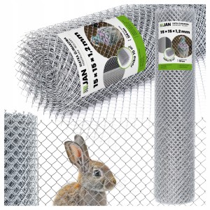 Siatka ślimakowa hodowlana ocynk 15x15x1,2mm  (10m2)