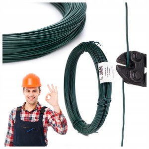 Drut powlekany goły PCV zielony fi 1,2mm/1,8mm 1kg