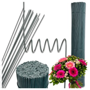 Drut florystyczny goły +PCV  fi 1,2/1,8mm  pręty 52cm 1kg