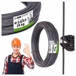 Drut powlekany OC+PCV grafit fi 2,0/3,0mm  25kg